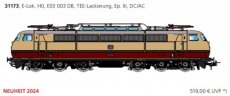 31173 Voie HO, Locomotive électrique E03 003 DB, peinture TEE, III, DC/AC.