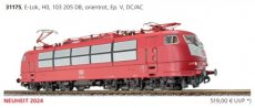 31175 Voie HO, Locomotive électrique E103 205 DB, rouge orirental, V, DC/AC.
