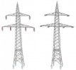 130898 130898 2 Freileitungsmasten (110 kV).