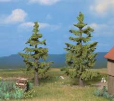 21830 Spruce Trees 2 pieces 11 cm and 12.5 cm high.
