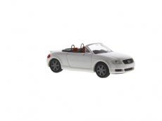 10950 Audi TT Roadster white with open roof.