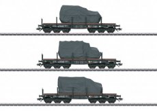 48660 HO Coffret de wagons-plats SSyms Köln pour le transport de charges lourdes, II.