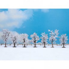 25075 Winterbäume, 7 Stück, 8 - 10 cm hoch