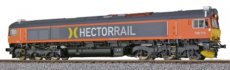 31284 31284 Locomotive diesel, H0, Hectorrail T66 713, gris/orange, Ep. VI, DC/AC.