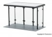 38179 Bus stop with flat roof.   Kit.  L 5.1 x W 2.8 x H 3.1 cm  Difficulty level: 1 (beginner)