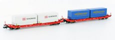 23761 23760 DB Cargo SGKKMS 698 container wagons with NordSüd / Schenker containers.