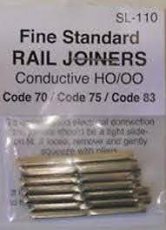 SL-110 HO/OO Rail Joiners Conductive for code 70-75 and 83.