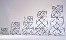 TP169-15 TP619-15 Bridge pillar, finished model, hand-soldered, gray, L = 15cm, W = 10cm, H = 16.9cm.
