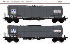 81085 Voie HO, SNCF, Coffret de 2 wagons "Millet - ChemOil".