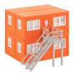 130135 130135 4 Building site containers, orange.