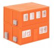 130135 130135 4 Baucontainer, orange.