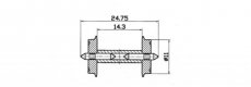 40192 H0-Normradsatz für Gleichstrom mit geteilter Achse.