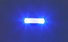 163761 Knipperlichten elektronica, 13,5 mm, blauw