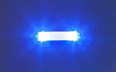 163763 Knipperlichten elektronica, 15,7 mm, blauw