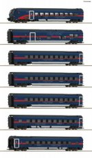 5510004 5510004 Track HO, 7-piece Nightjet carriage set, equipped with interior fittings from the Austrian Federal Railways, TpVI.