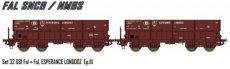 32081 32081 SNCB Coffret de wagons à minerai, Fal + Fal, ESPERANCE LONGDOZ EpIII.