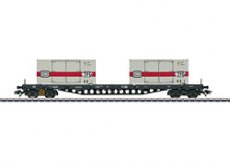 47048 47048 DB type Sgs 693 four-axle flat car for combined freight service.
