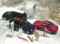 6004 6004 Winter-Set 4 Snowboards, 12 Carving-Skier, rooftopbox and snowman.
