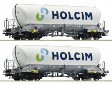 6600051 6600051 Spoor HO, wagenset met twee 4-assige silowagens, type Uacns, de Holcim, TpVI.