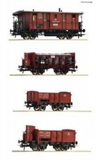 6600073 Spoor HO, Wagenset met vier goederenwagens van de Koninklijke Pruisische Spoorwegadministratie, TpI.