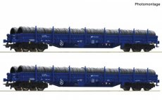 6600099 6600099 Track HO, Car set with two four-axle stake cars, type Res, the PKP Cargo, TpVI.