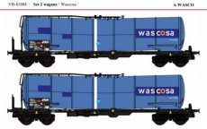 VB-81088 81088 Voie HO, A-WASCO, Coffret de 2 wagons "Wascosa".