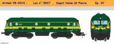 VB-9310.01 9310.1 Track HO, NMBS, Locomotive n° 5927, DC, Depot Haine St Pierre, IV.